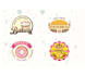 design candy chocolate sweet bakery cookie cupcake steak logo