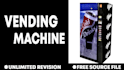 create VIP vending machine design, 3d vending machine design, and atm wrap
