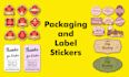 design die cut stickers, patch, round badge, label, and logo