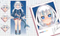 design vtuber model live2d character in anime artstyle and rigging for stream