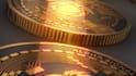 design gold, silver coin animation 4k, crypto token, and  3d bitcoin logo