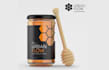 honey jar label logo design