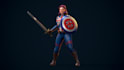 do 3d model character stylized for game assets and animation