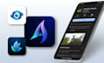 do modern app icon logo for ios and android