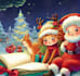make christmas children book illustration with illustrator