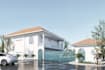 design main entry gate and boundary wall with 3d rendering