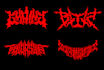 draw a metal band logo style