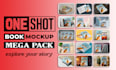 create you a one shot book mockup bundle