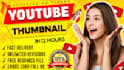 design 3 eye catching youtube and fiverr thumbnails for you