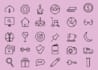 design unique and modern icons set