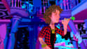 create animated trippy, glitchy, psychedelic visual music video