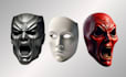 3d mask, 3d helmet cosplay, 3d model, 3d face mask, printable 3d mask model