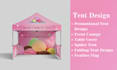 design custom canopy tent, table cover and feather flag