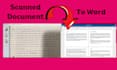 retype any document, handwritten text, images to ms word or excel