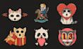 draw vintage cartoon mascot character for apparel and merch