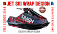 professional jet ski, boat, surfboard, wrap design
