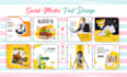 create 90 creative social media design, social media posts, graphics, templates