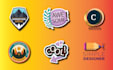 design sticker, badge, patch and logo
