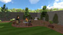 make creative 3d landscape, pergola, backyard garden design