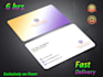 create 4 different business card designs within 6 hours