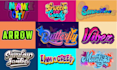 create trendy typography lettering logo and t shirt design