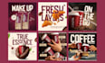 design creative social media post ads for instagram facebook and linkedin