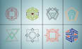 design modern custom geometric minimalist polygonal and patterned logo