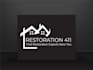 create creative modern home restoration logo design