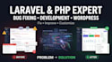 develop and debug laravel websites with PHP and wordpress fixes
