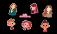 design cute doodle illustration stickers