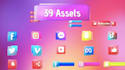 design 3d social media icon for you youtube channel