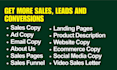 write landing page copy, website content, sales content and sales copy