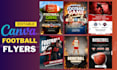 create professional editable sports flyer canva  templates