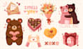 create cute custom stickers design, cute illustration design, clipart