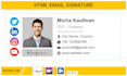make a clickable HTML email signature design
