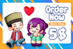 draw chibi art character, anime, vtuber, chibi emote for you