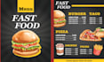design modren creative resturant menu card,food flyer design