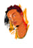 create colored vector face portrait