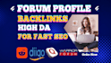 generate top quality forum posting backlinks