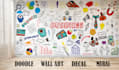 do creative office wall art, mural, decal doodle in 24 hours