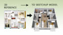 create sketchup 3d models from floor plans