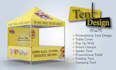 design promotional tent, table cover, flag and canopy tent