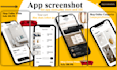 design app screenshots for app store and play store