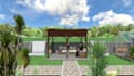 design 3d landscape, backyard,garden,pool with best render