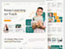 design tutor lms website, education, elearning, and online courses website