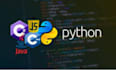 create your c, cpp, c sharp and python programming codes