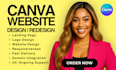 canva website design landing page website design