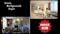 design professional zoom virtual background with your logo