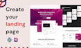 create landing page design with elementor or elementor pro