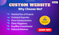 do custom website design and development with admin panel